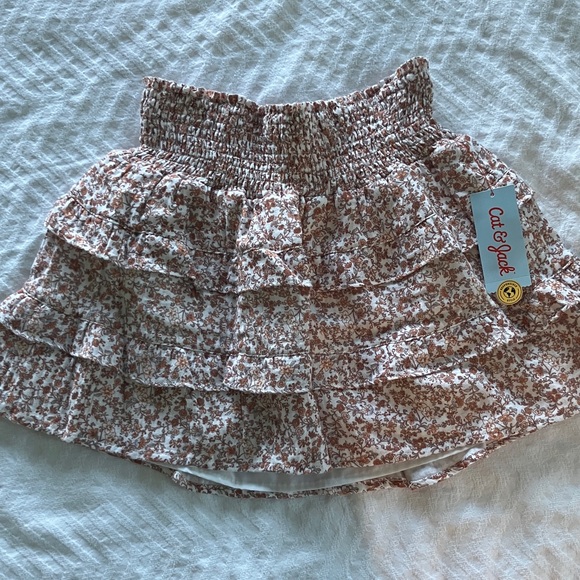 Cat & Jack Other - Cat & Jack Brown Floral Tiered Skirt